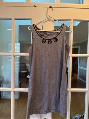 Vineyard Vines Black and White Striped Sleeveless Shift Dress